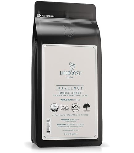Amazon.com : Lifeboost Hazelnut Ground Coffee – Organic, Low Acid